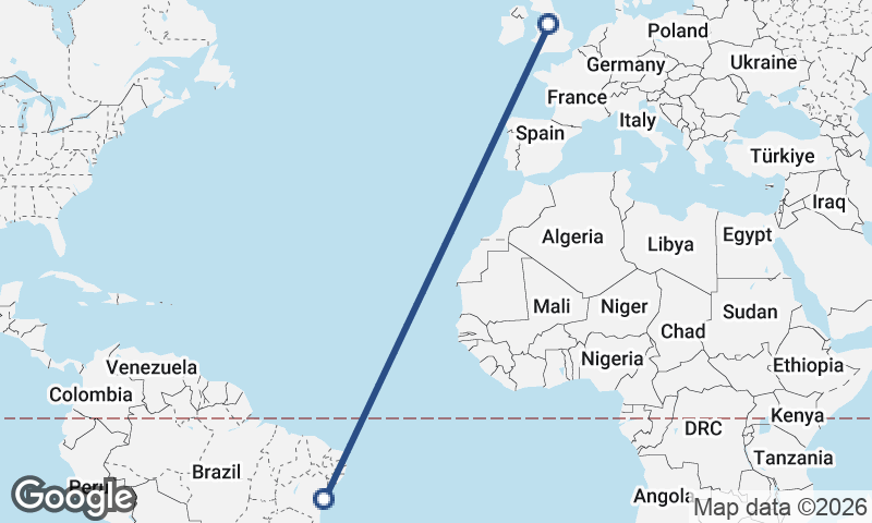 Manchester to Salvador