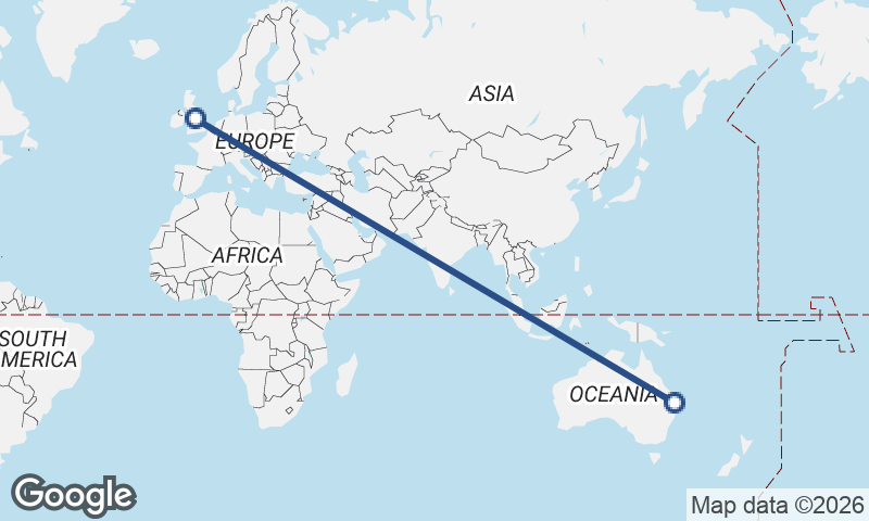 Manchester to Brisbane