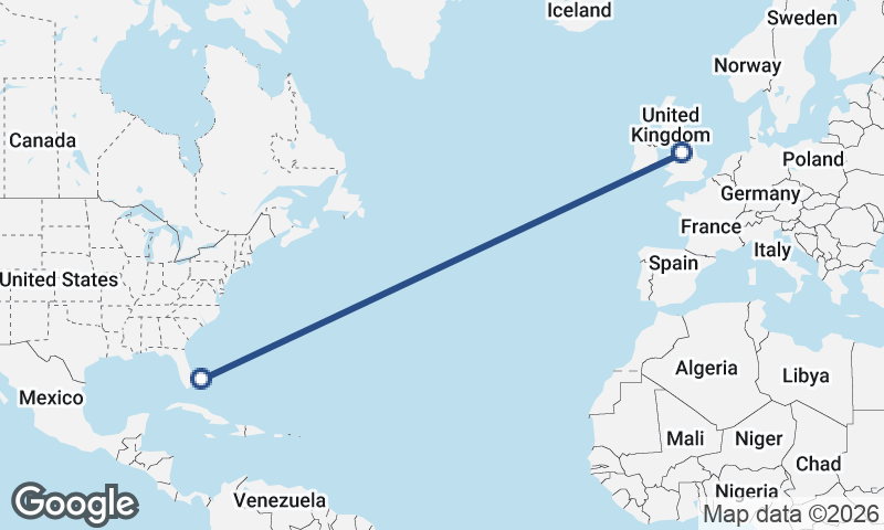 Manchester to Freeport City