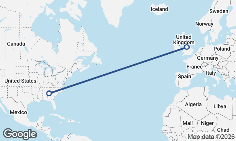 Manchester to Atlanta