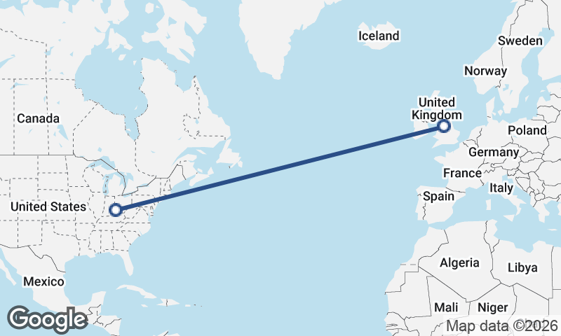 Manchester to Cincinnati