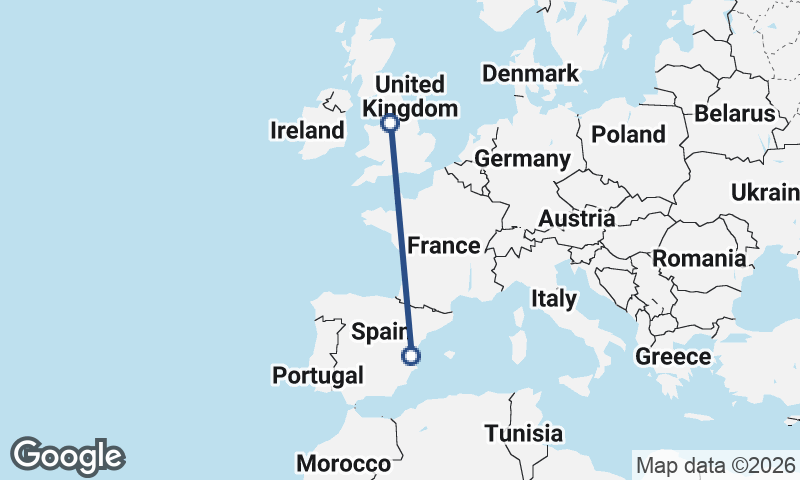 Manchester to Valencia