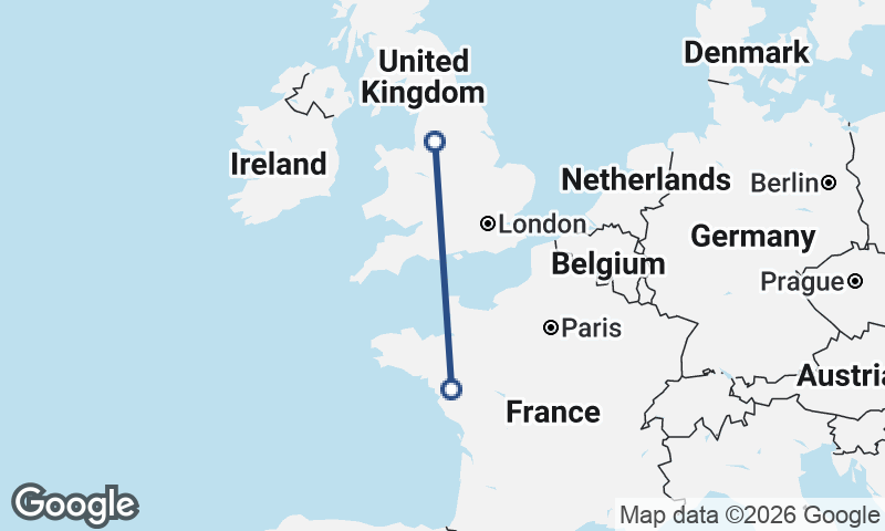 Manchester to Nantes