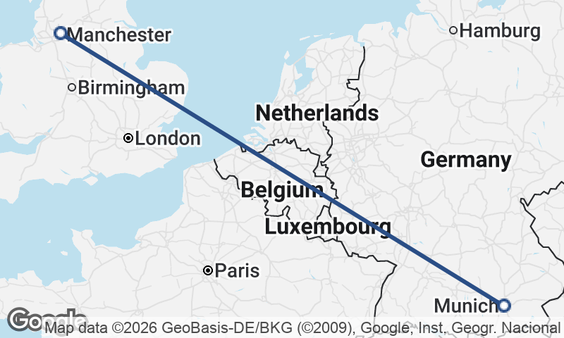 Manchester to Munich