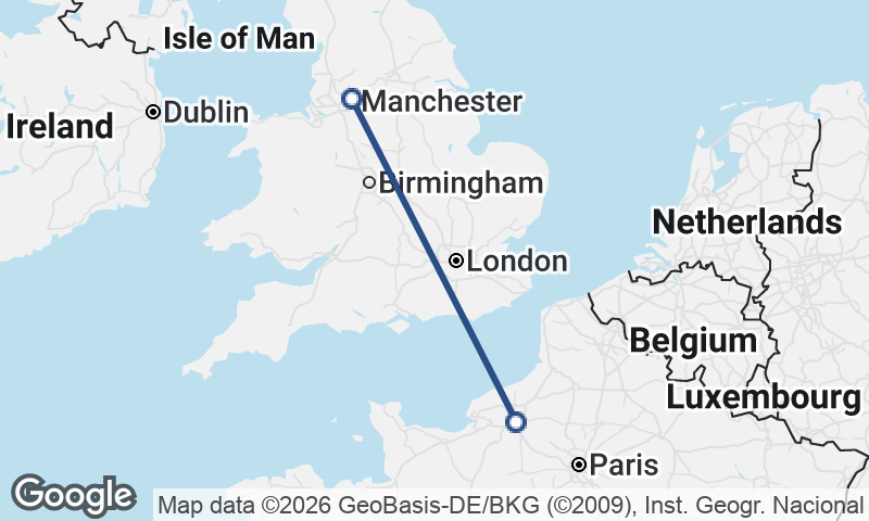 Manchester to Rouen