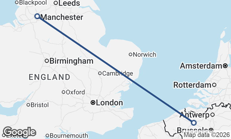 Manchester to Ghent