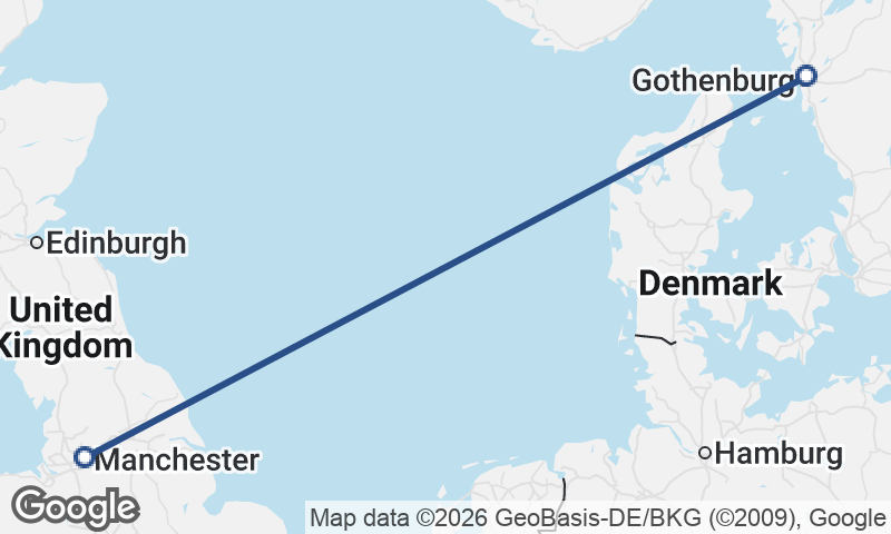Manchester to Göteborg