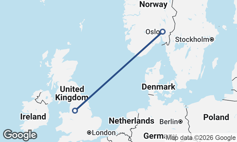 Manchester to Oslo