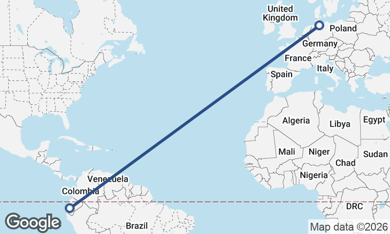 Hamburg to Guayaquil