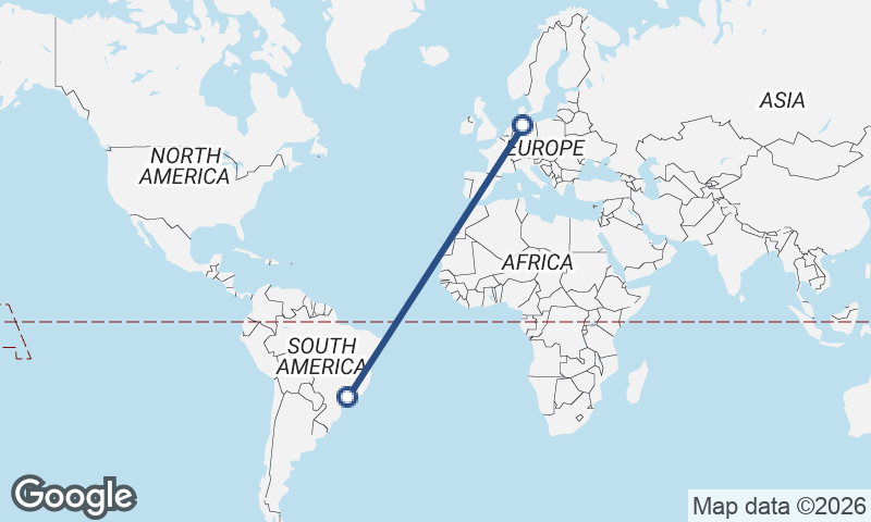 Hamburg to São Paulo