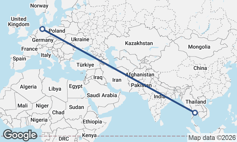 Hamburg to Bangkok