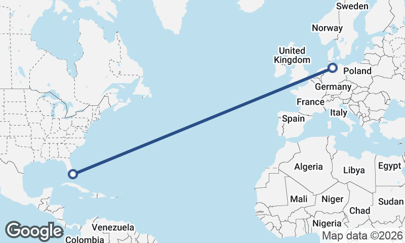 Hamburg to Miami