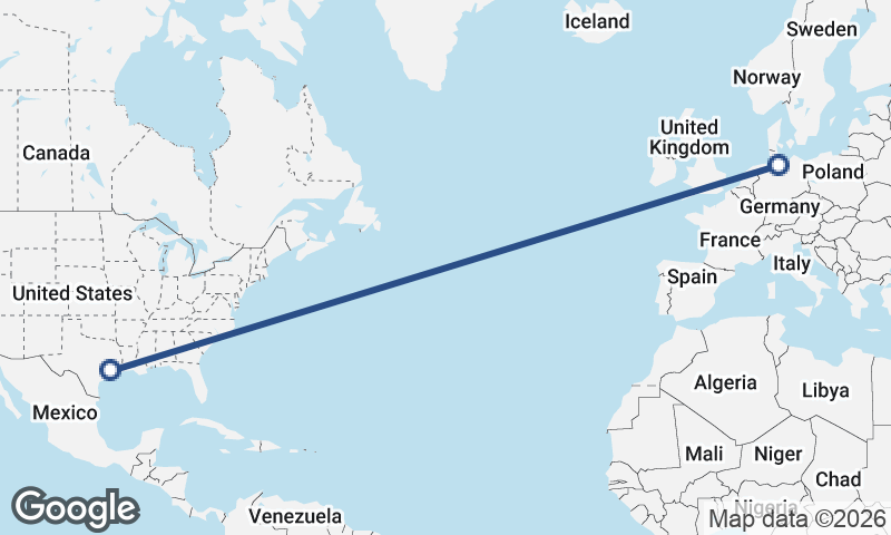 Hamburg to Houston
