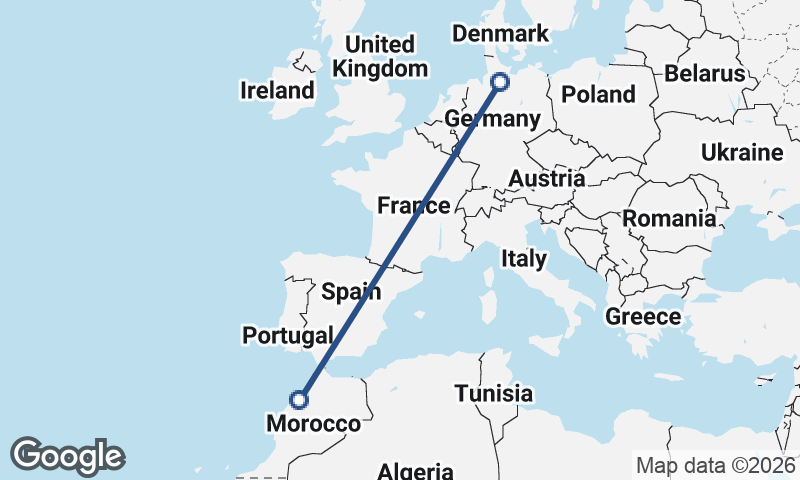 Hamburg to Casablanca