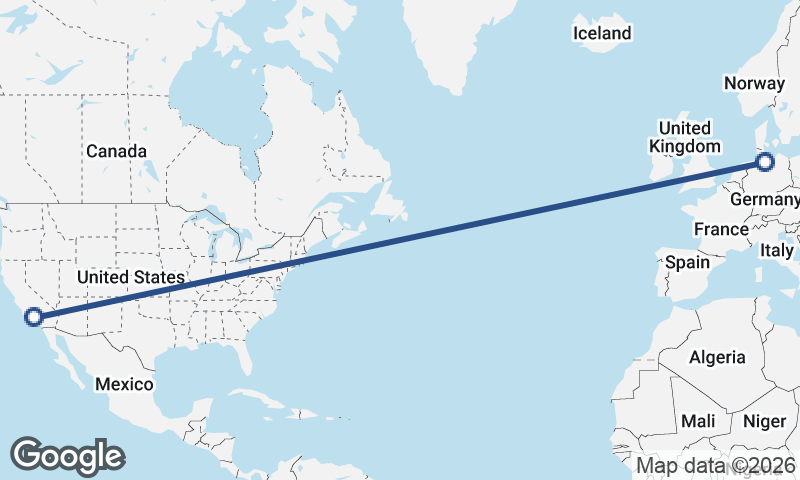 Hamburg to Los Angeles