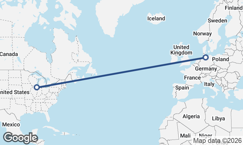Hamburg to Chicago