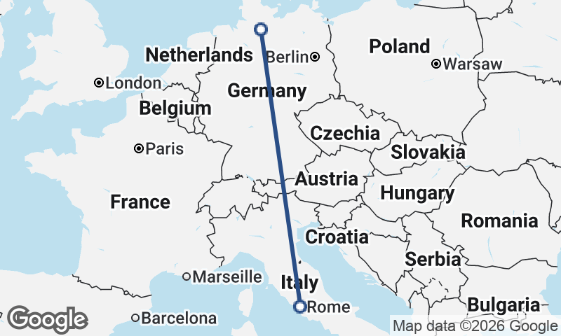 Hamburg to Rome