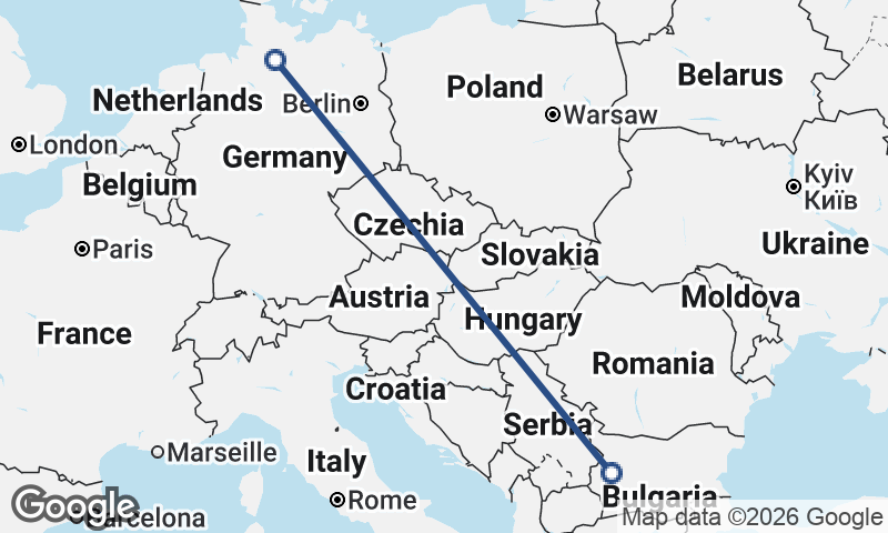 Hamburg to Sofia