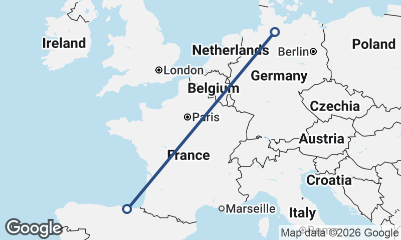 Hamburg to Bilbao