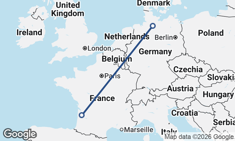 Hamburg to Bordeaux