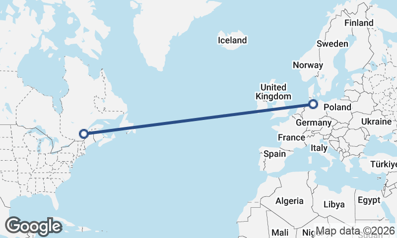 Hamburg to Québec