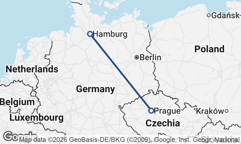 Hamburg to Prague