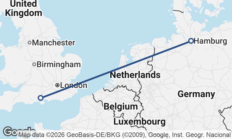 Hamburg to Southampton