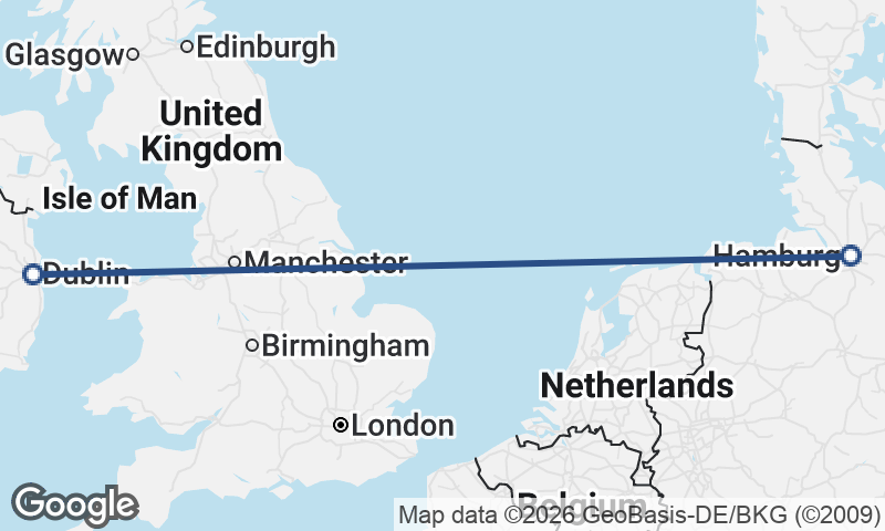 Hamburg to Dublin