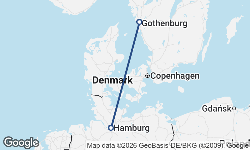 Hamburg to Göteborg