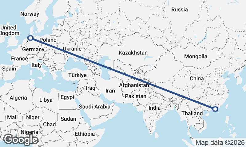 Bremerhaven to Hong Kong
