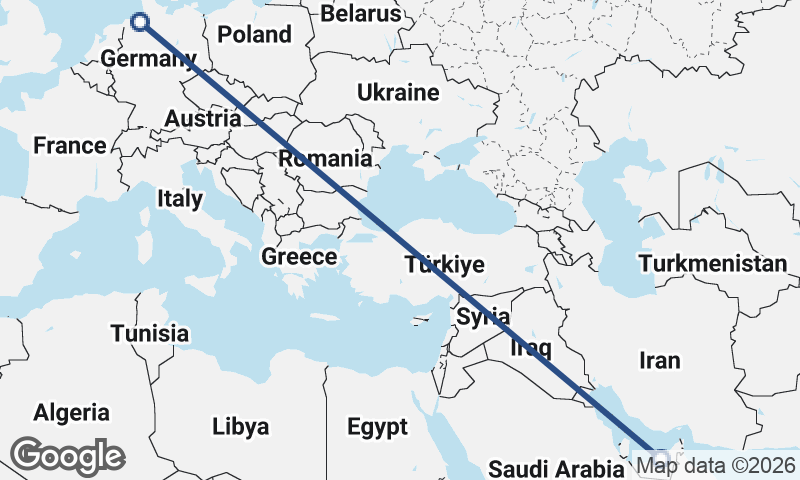 Bremerhaven to Abu Dhabi