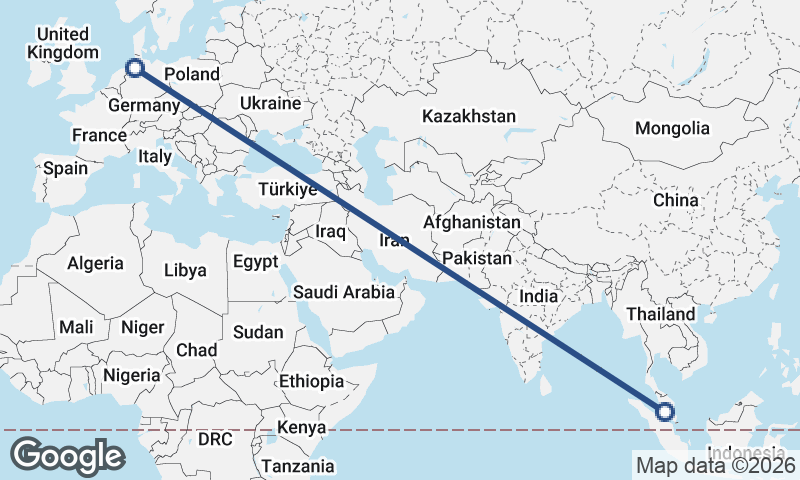 Bremerhaven to Kuala Lumpur