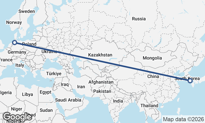 Bremerhaven to Busan
