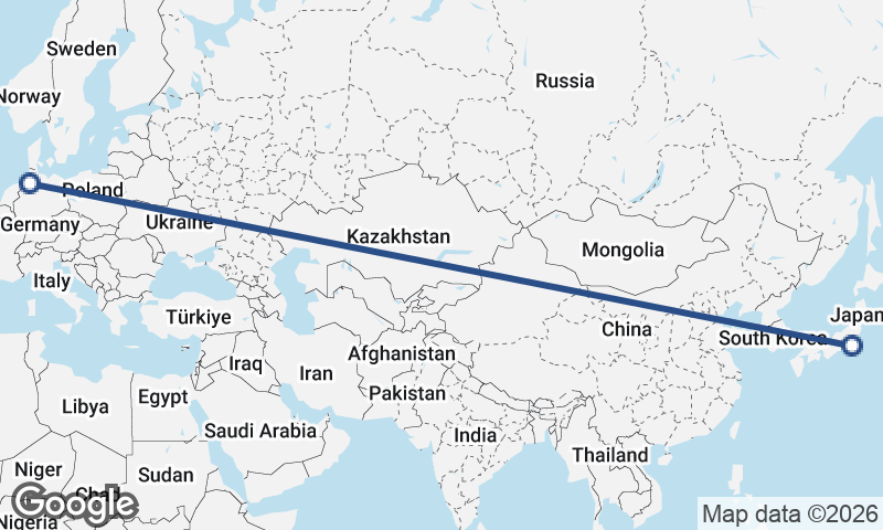 Bremerhaven to Yokohama