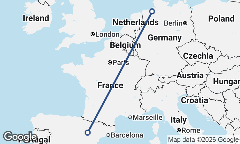 Bremerhaven to Zaragoza