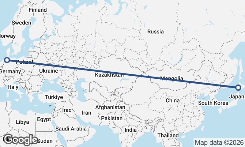 Bremerhaven to Sapporo