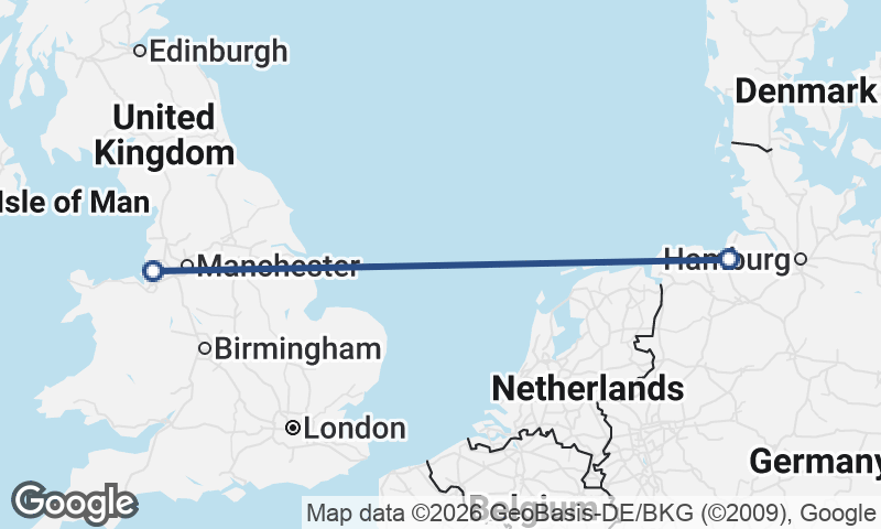 Bremerhaven to Liverpool