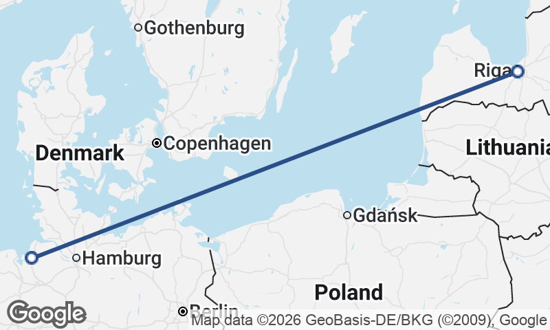 Bremerhaven to Riga