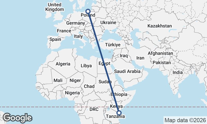 Gdańsk to Mombasa