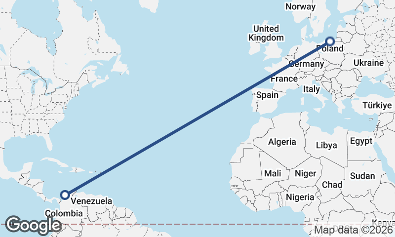 Gdańsk to Cartagena