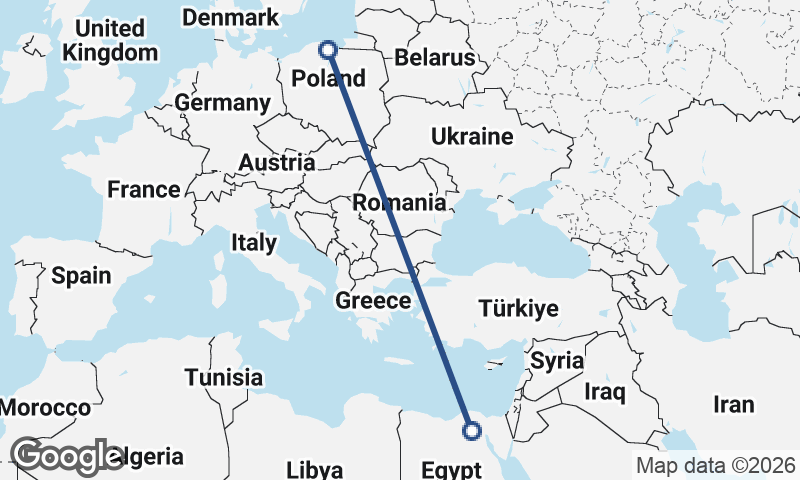 Gdańsk to Cairo