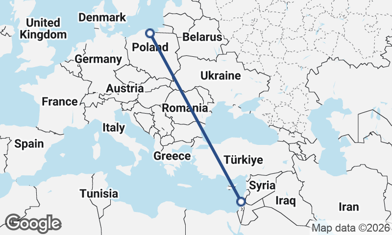 Gdańsk to Haifa