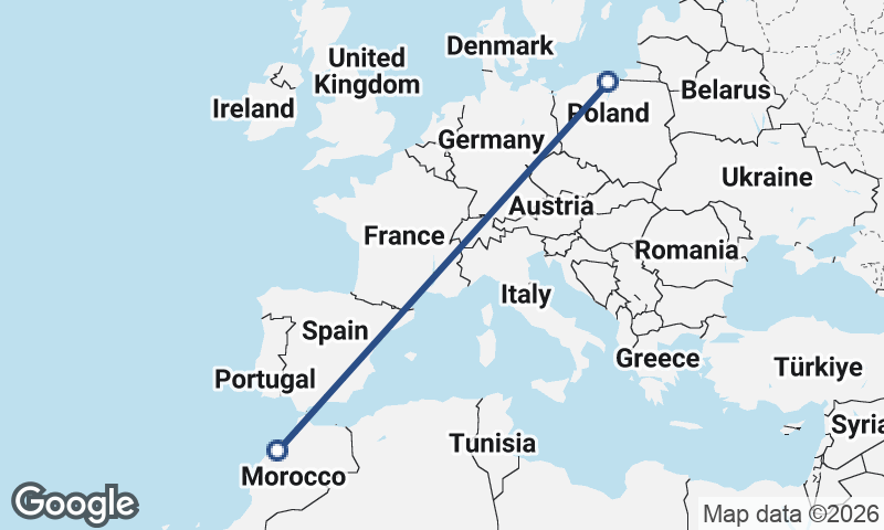 Gdańsk to Casablanca