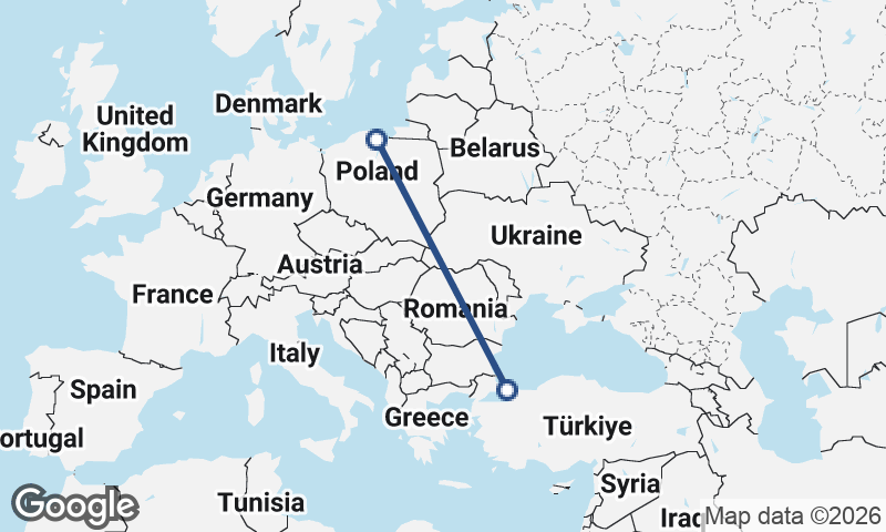 Gdańsk to Istanbul