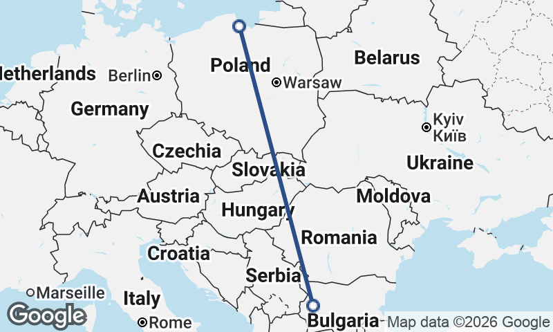 Gdańsk to Sofia