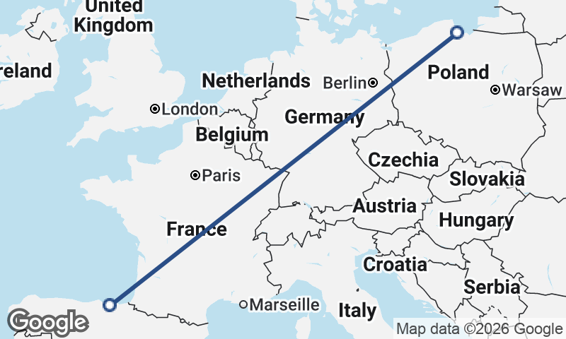 Gdańsk to Bilbao