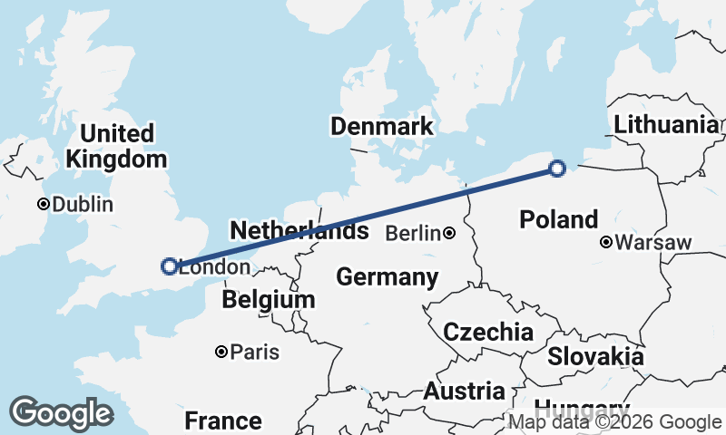 Gdańsk to London