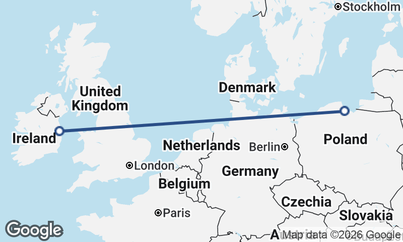 Gdańsk to Dublin