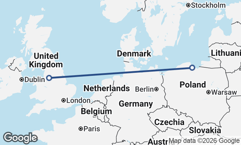 Gdańsk to Manchester