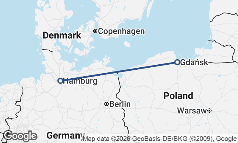 Gdańsk to Hamburg
